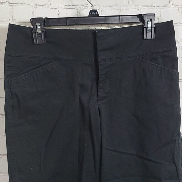 Dockers Black Mid-Rise Curvy Capri Pants Stretch Work Uniform Crops - Picture 3 of 8